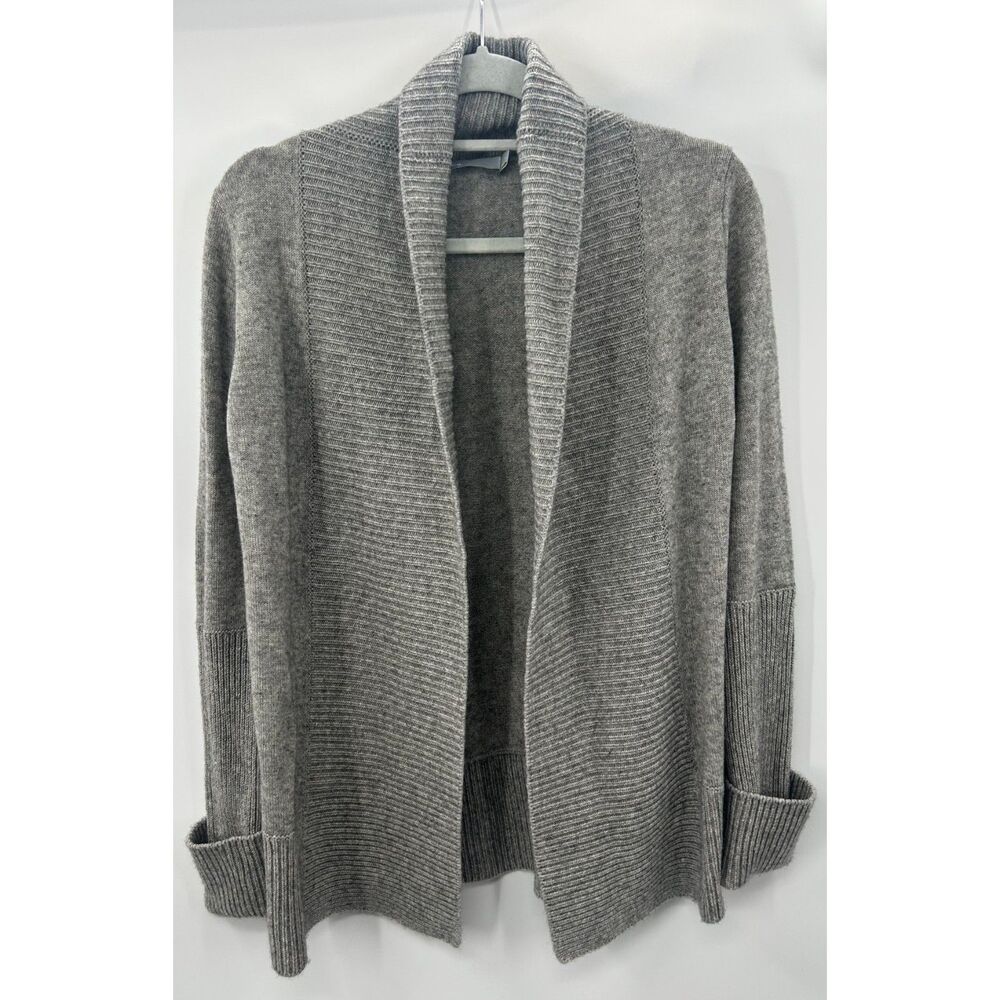 Vince Black Wool & Cashmere Blend Open Cardigan Sweater Sz XS Gray